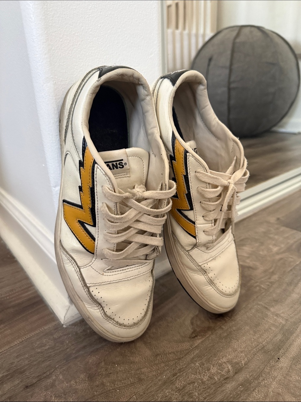 Men’s Vans Lowland CC ‘Bolt’ Cream/Yellow Lightning Bolt Logo